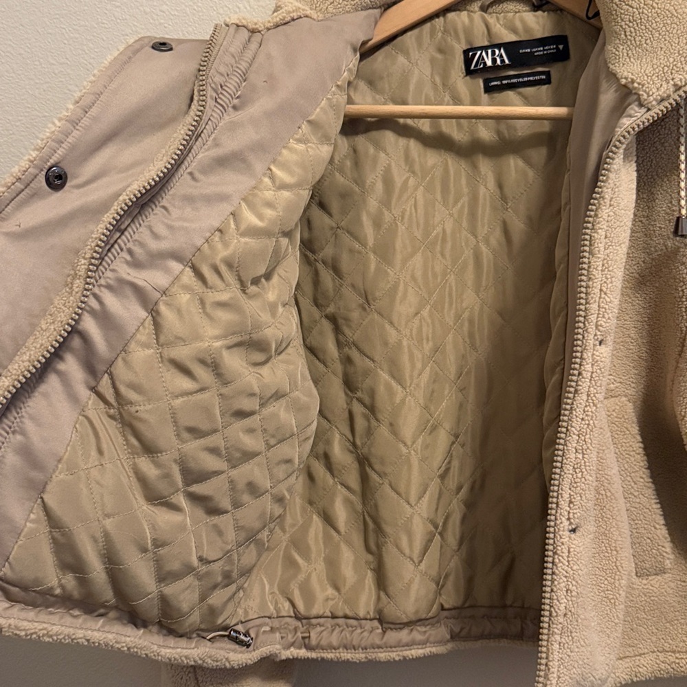 NWOT Zara Cropped Teddy Jacket - Picture 5 of 6